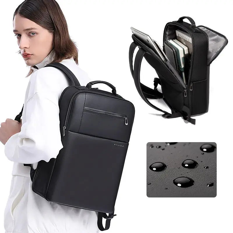BANGE Business Backpack Men Fashion 15.6 in Laptop Backpack Work Man Bag Unisex Black Male Backpack Mochila Waterproof