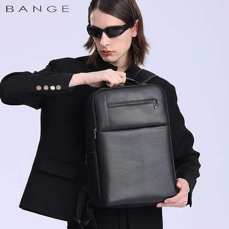 BANGE Business Backpack Men Fashion 15.6 in Laptop Backpack Work Man Bag Unisex Black Male Backpack Mochila Waterproof