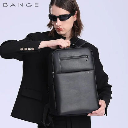 BANGE Business Backpack Men Fashion 15.6 in Laptop Backpack Work Man Bag Unisex Black Male Backpack Mochila Waterproof