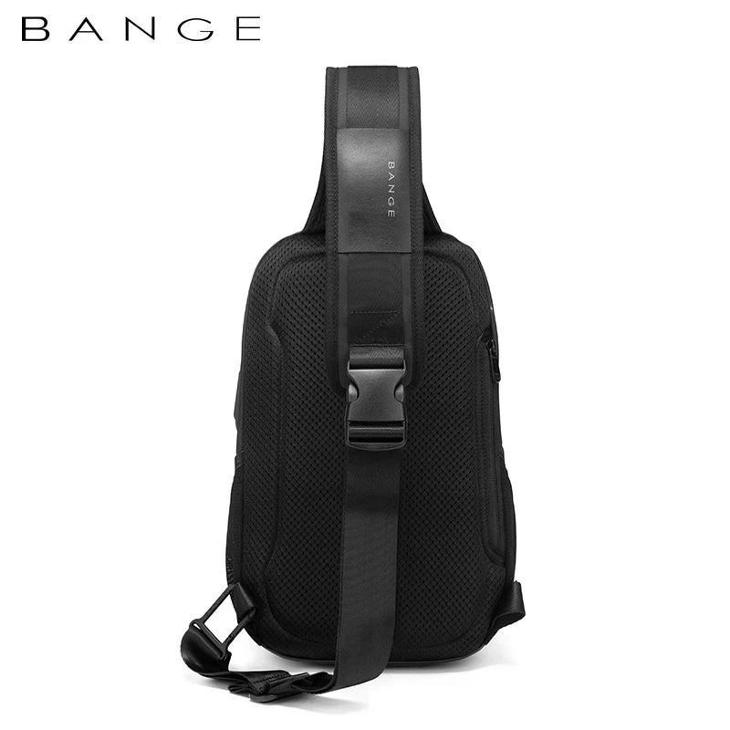 BANGE  Chest Bag Men Travel Waterproof Leisure Business Chest Sports Packs Messenger Shoulder Sling Running Bag men's