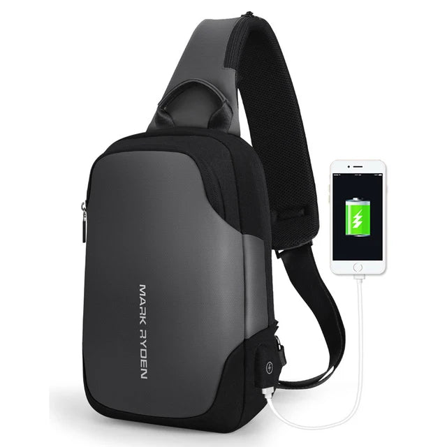 BANGE Crossbody Bag For Men Portable Waterproof Shoulder Messenger Bags Male Travel Short Trip Chest Bag Fit For 9.7 Inch iPad