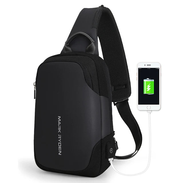 BANGE Crossbody Bag For Men Portable Waterproof Shoulder Messenger Bags Male Travel Short Trip Chest Bag Fit For 9.7 Inch iPad