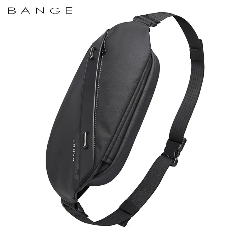 BANGE Crossbody Bag Men Big Capacity Waterproof Multifunction  Shoulder Bag Male Sling Chest Bags For Waist Belt Matching