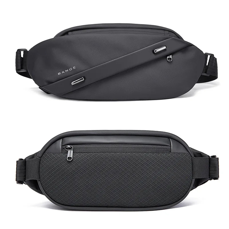 BANGE Crossbody Bag Men Big Capacity Waterproof Multifunction  Shoulder Bag Male Sling Chest Bags For Waist Belt Matching