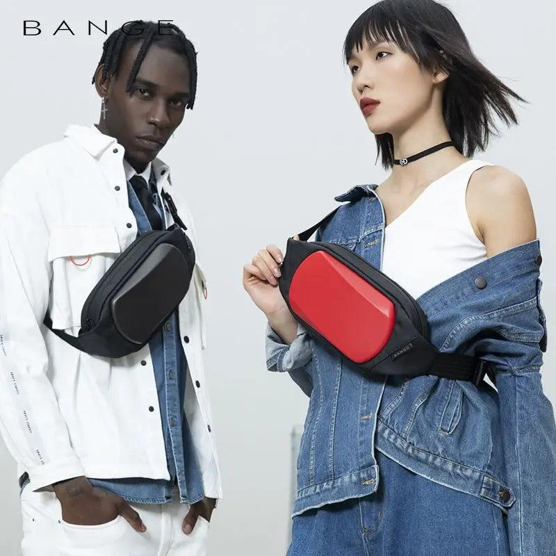 BANGE EVA Chest Bag Multifunction Crossbody Shoulder Messenger Bag Lightweight Anti-Theft Anti-stain Waterproof Short Trip Pack