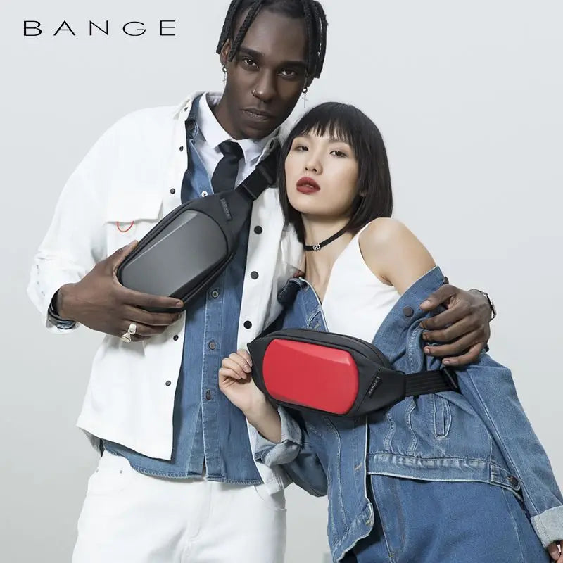 BANGE EVA Chest Bag Multifunction Crossbody Shoulder Messenger Bag Lightweight Anti-Theft Anti-stain Waterproof Short Trip Pack