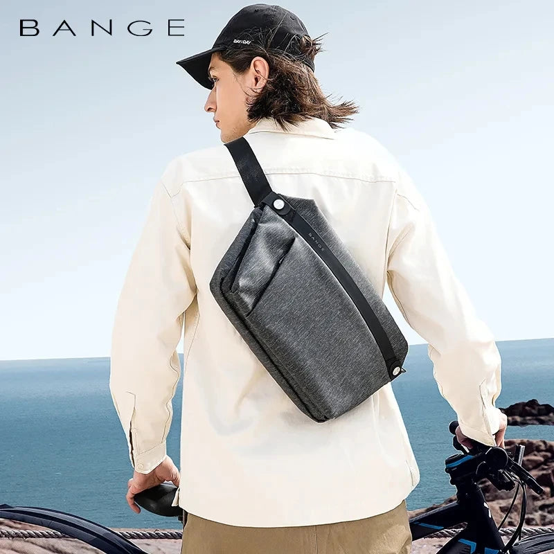 BANGE Fashion Multifunction Crossbody Bag Man Waterproof Travel Sling Messenger Pack Chest Bag large capacity shoulder bag
