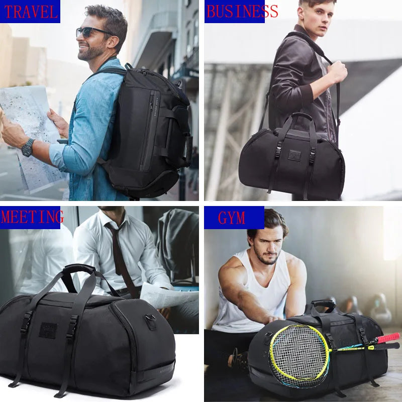 BANGE Gym bag for Men Suitcase Multifunction Backpack Large Waterproof Anti-stain Men Duffle Bag Travel Hand Luggage Bags New