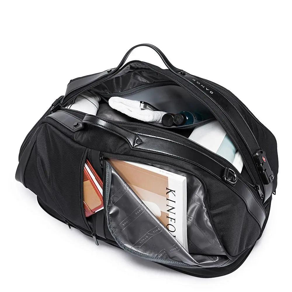 BANGE Gym bag for Men Suitcase Multifunction Backpack Large Waterproof Anti-stain Men Duffle Bag Travel Hand Luggage Bags New