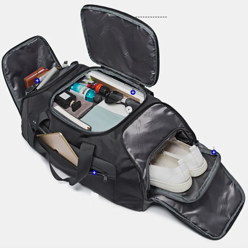 BANGE Gym bag for Men Suitcase Multifunction Backpack Large Waterproof Anti-stain Men Duffle Bag Travel Hand Luggage Bags New