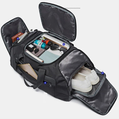 BANGE Gym bag for Men Suitcase Multifunction Backpack Large Waterproof Anti-stain Men Duffle Bag Travel Hand Luggage Bags New