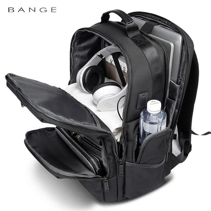 BANGE Laptop Business USB Charging Port Waterproof Moisture-Proof and Anti-Corrosion Men's and Women's Universal Backpack