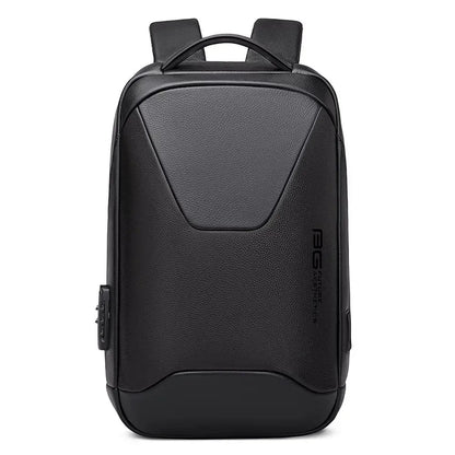BANGE Leather Anti Theft Waterproof Laptop Backpack 15.6 Inch Daily Work Business Backpack School back pack mochila for Male