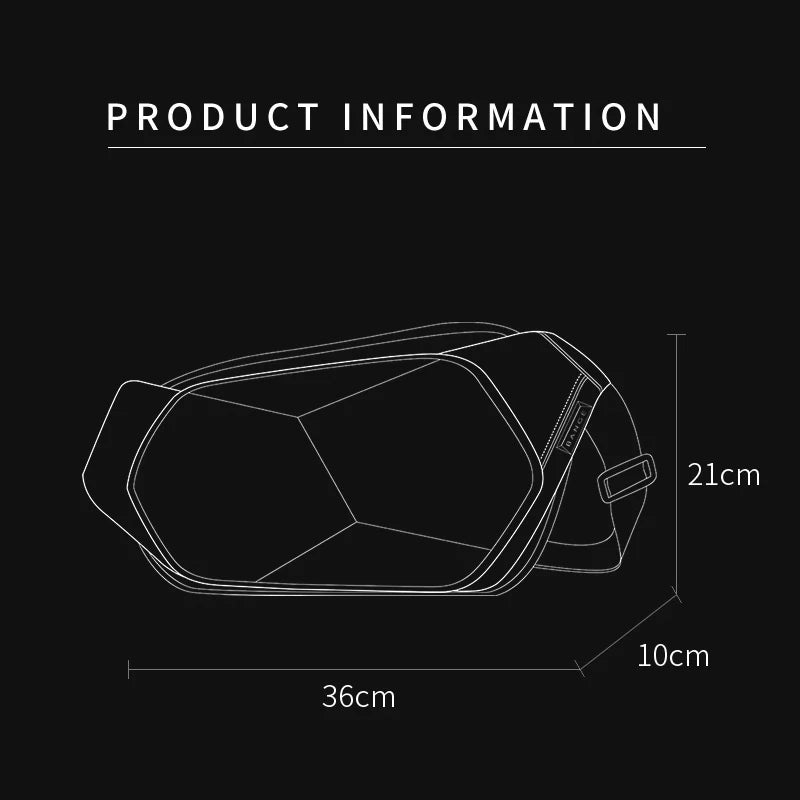 BANGE Men Bag Tready Shoulder Bags With Hard Shell Crossbody Pack Anti-theft Waterproof Travel Male Backpack 9.7 Inch Ipad Bolsa