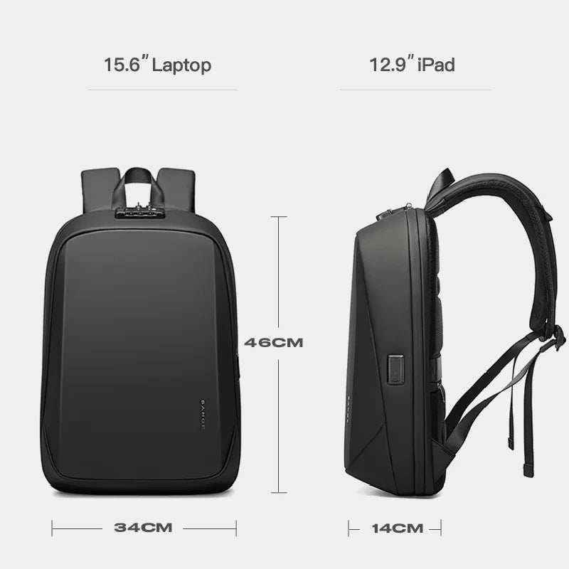 BANGE Men's Backpack Brand Laptop Backpack Anti-theft Waterproof School Backpacks USB Travel Bag Backpack Business Male 2023