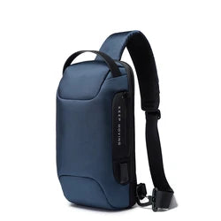 BANGE Men's Waterproof USB Oxford Crossbody Bag Anti-theft Shoulder Sling Bag Multifunction Travel Messenger Chest Pack For Male