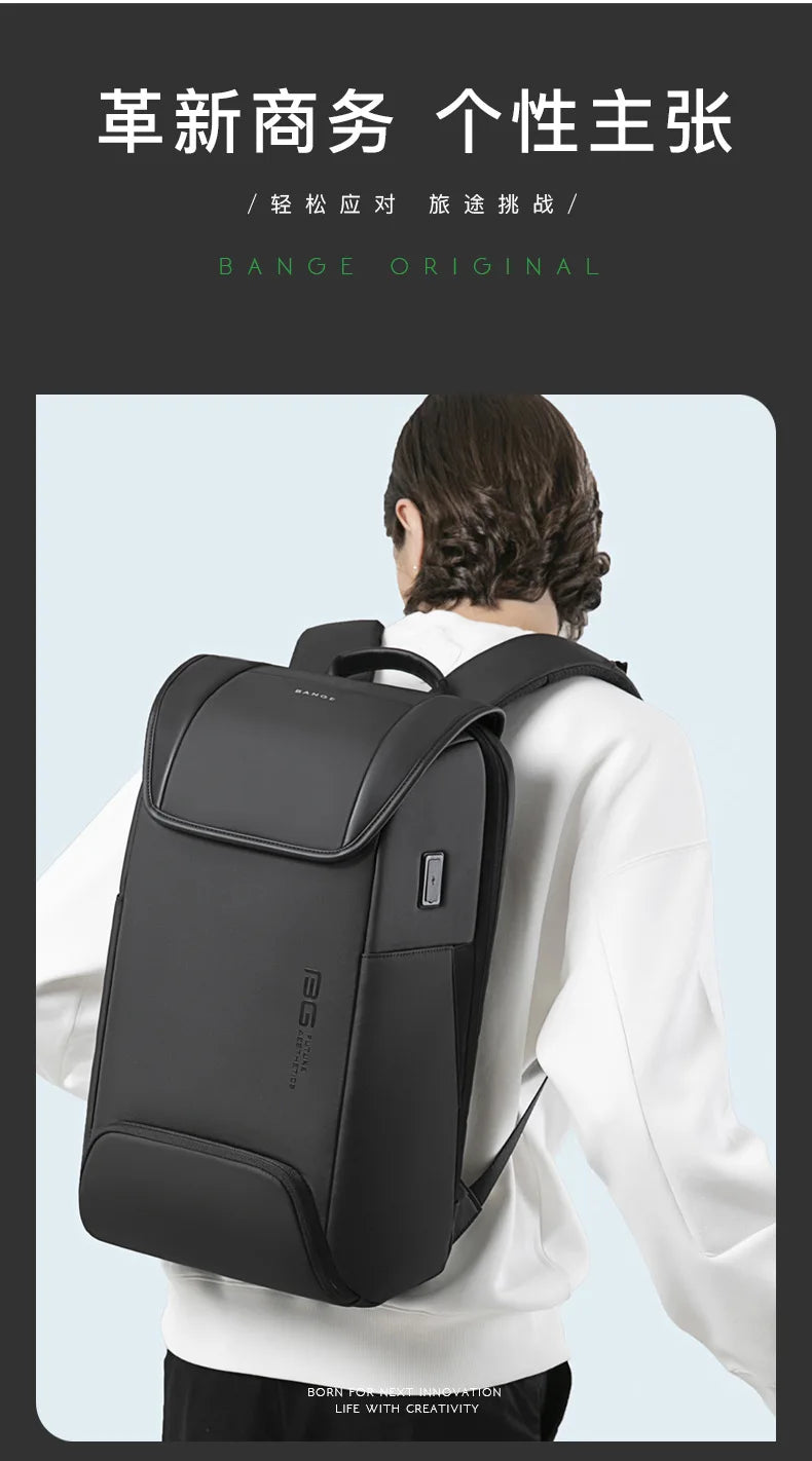BANGE Mochila 15 Inch Laptop Backpacks USB Charging Backpack Men Travel Bag Water Repellent School Bags Male Mochila