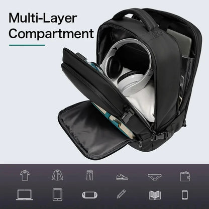 BANGE Mochila viagem Capacity USB Rechargable Travel Backpacks Men 15.6 inch Laptop Backpack Waterproof Outdoor Bag for Male
