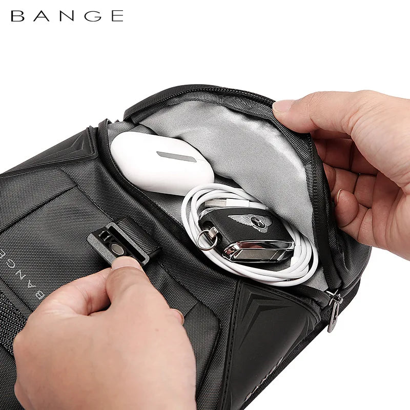 BANGE Motorcycle Riding waist bag Multifunctional crossbody bag Men's tactical outdoor leg bag Shoulder bag