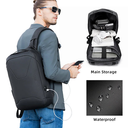 BANGE New Men Anti Theft Waterproof Laptop Backpack 15.6 Inch Daily Work Business Backpack School back pack mochila