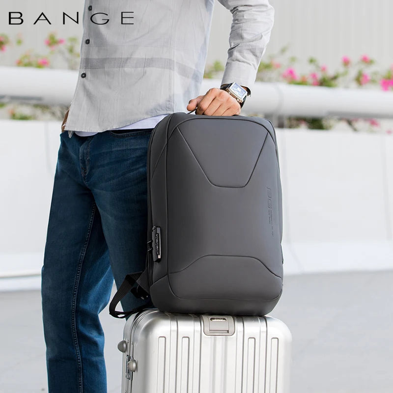 BANGE New Men Anti Theft Waterproof Laptop Backpack 15.6 Inch Daily Work Business Backpack School back pack mochila