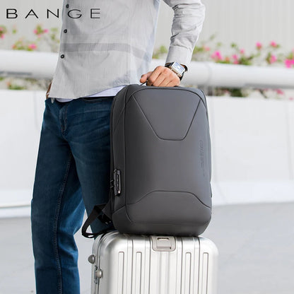 BANGE New Men Anti Theft Waterproof Laptop Backpack 15.6 Inch Daily Work Business Backpack School back pack mochila