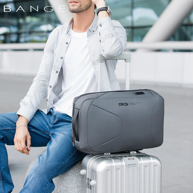 BANGE New Men Anti Theft Waterproof Laptop Backpack 15.6 Inch Daily Work Business Backpack School back pack mochila