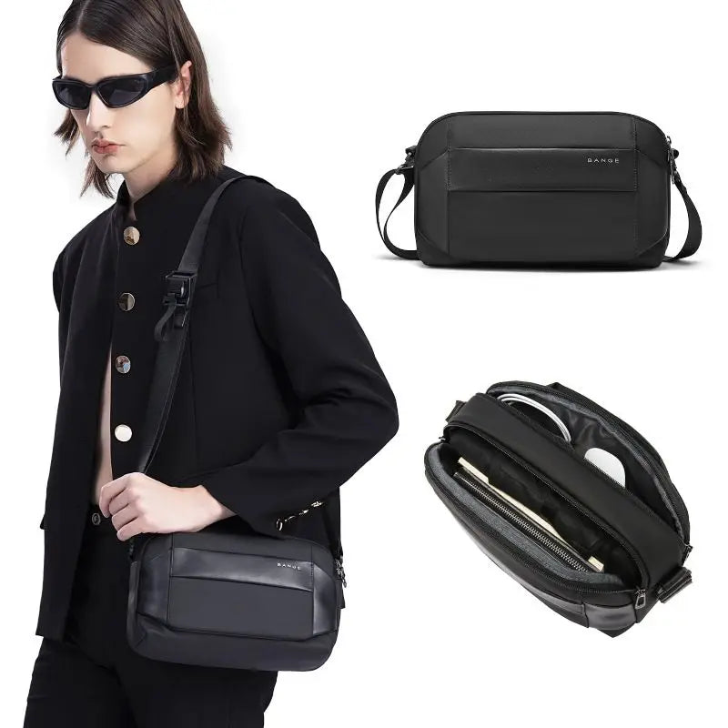 BANGE Nylon Men's Shoulder Bags  Business Man Bags 8.6 Briefcase Canvas Crossbody Bags Small Waterproof Bag High Quality
