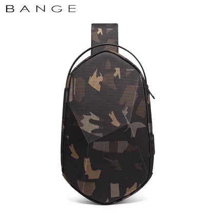 BANGE PC Design 3.0 USB Charging Crossbody Bag Shoulder Bags Male Waterproof Short Trip Chest Bag Pack for Men Sling Bag