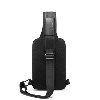 BANGE Shoulder Bags Male  USB Charging Crossbody Bags Men Anti Theft Chest Bag School Summer Short Trip Messengers Bag