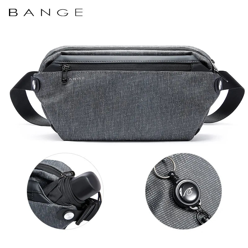 BANGE Sling bag Package DX3 Waterproof and Erosion Resistant Young Fashion Sports Chest Bag Short Trip Messengers Bag