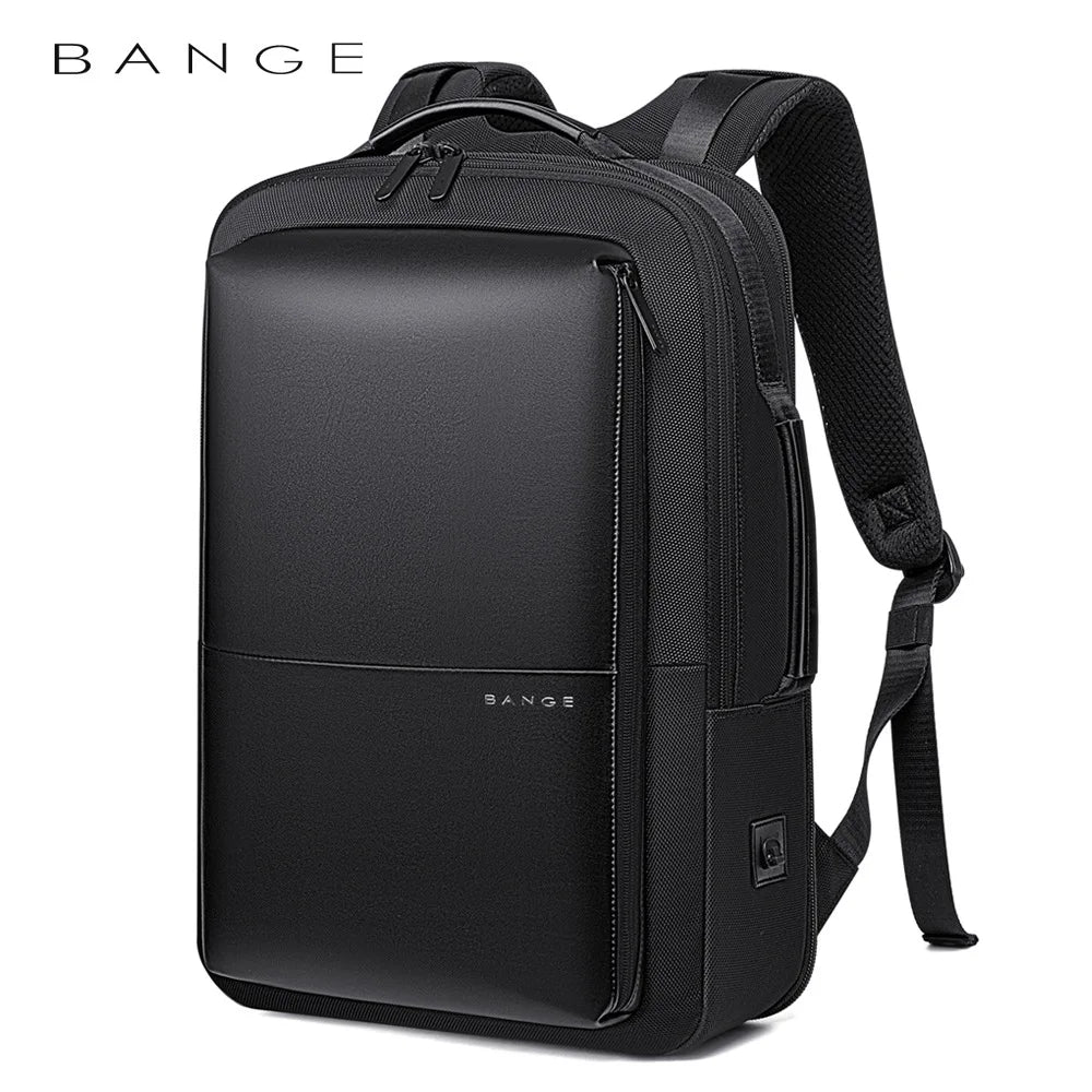 BANGE Travel Backpack Men Business Backpack School Expandable USB Bag Large Capacity 17.3 Laptop Waterproof Fashion Backpack