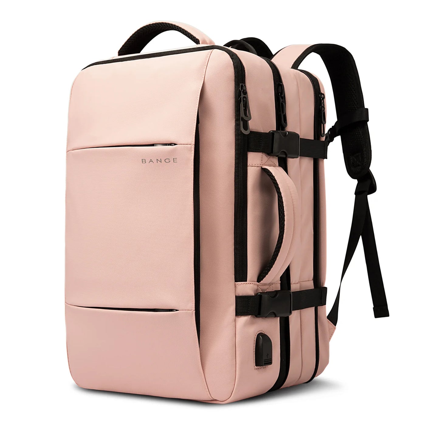 BANGE Travel Backpack Men Business Backpack School Expandable USB Bag Large Capacity 17.3 Laptop Waterproof