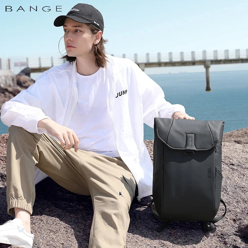 BANGE Unique Men Anti theft Waterproof Laptop Backpack 15.6 Inch Daily Work Business Backpack School back pack mochila for women