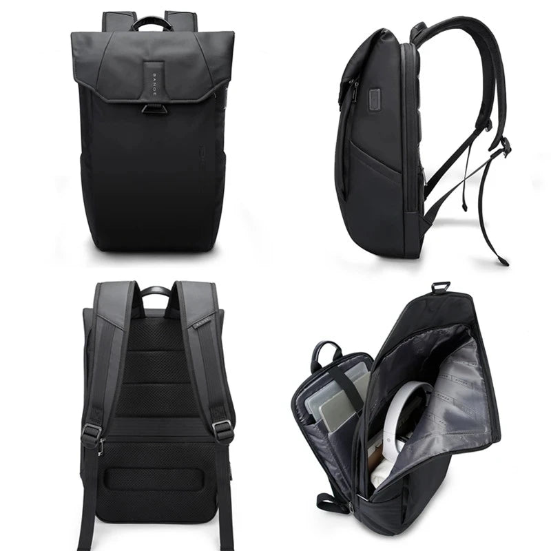BANGE Unique Men Anti theft Waterproof Laptop Backpack 15.6 Inch Daily Work Business Backpack School back pack mochila for women