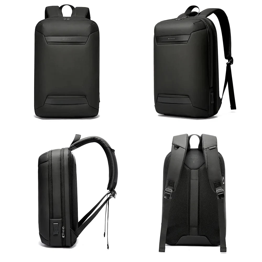 BANGE Waterproof Multi-Use Laptop Backpack For 15.6" Inch USB Charging Shockproof Business Briefcase Shoulder Bag For Man Women