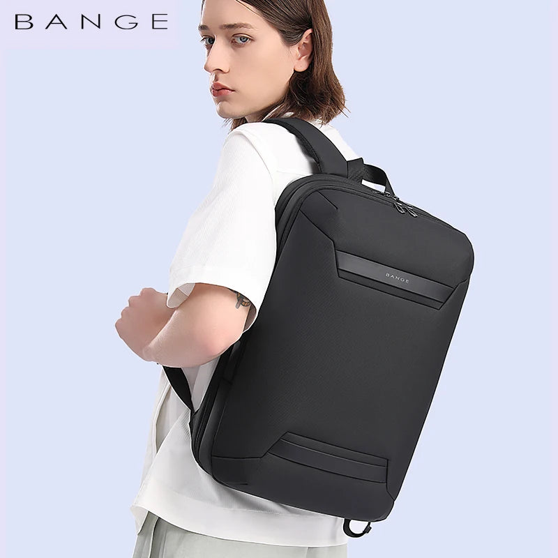 BANGE Waterproof Multi-Use Laptop Backpack For 15.6" Inch USB Charging Shockproof Business Briefcase Shoulder Bag For Man Women