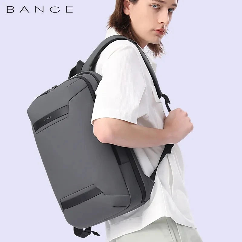 BANGE Waterproof Multi-Use Laptop Backpack For 15.6" Inch USB Charging Shockproof Business Briefcase Shoulder Bag For Man Women