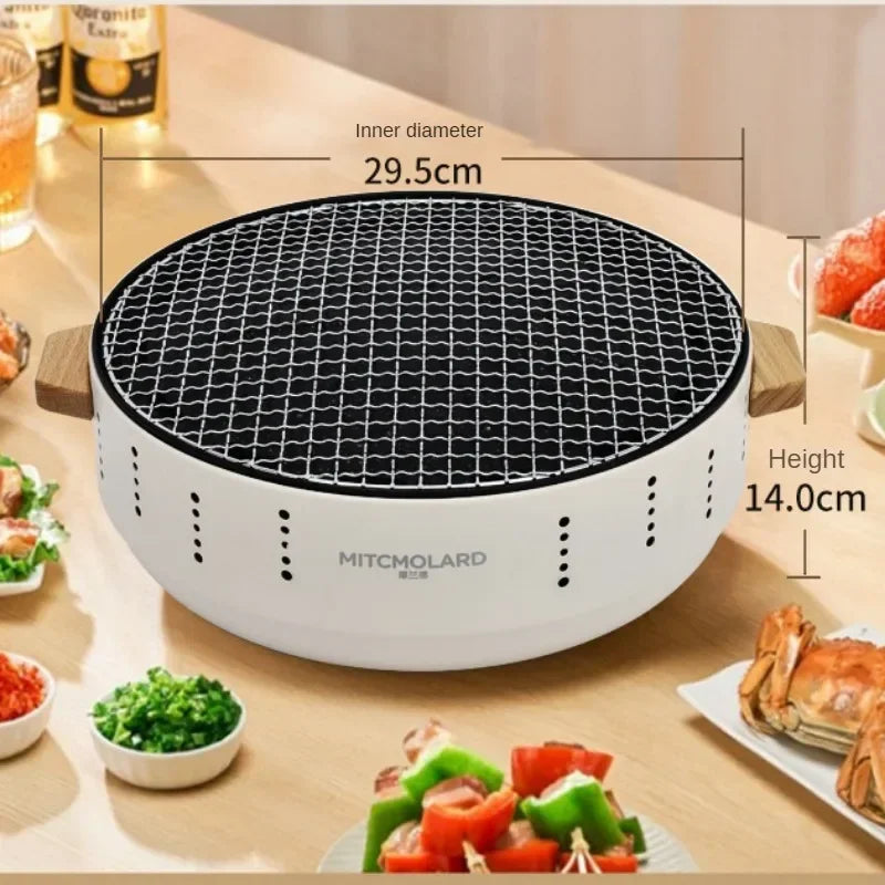 BBQ Grill Portable Charcoal Barbecue Korean Style Barbecue Camping Grill Suitable for Outdoor Camping Home and Cooking Tea