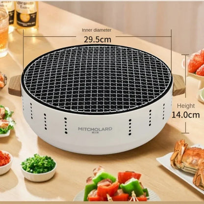 BBQ Grill Portable Charcoal Barbecue Korean Style Barbecue Camping Grill Suitable for Outdoor Camping Home and Cooking Tea