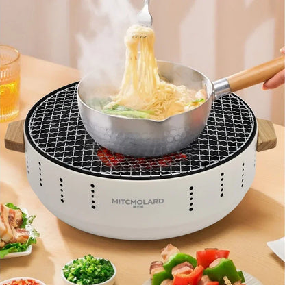 BBQ Grill Portable Charcoal Barbecue Korean Style Barbecue Camping Grill Suitable for Outdoor Camping Home and Cooking Tea
