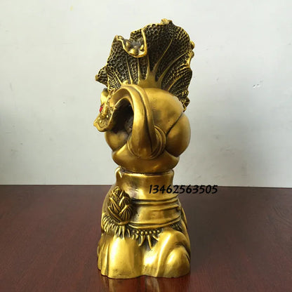 BEST Business gift - TOP COOL Home office  fortune Mascot Money Drawing RUYI BAICAI FENG SHUI COPPER art statue