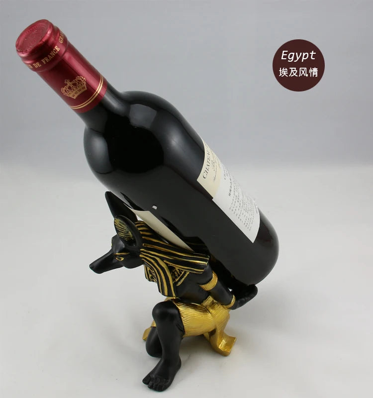 BEST GIFT - TOP COOL Egyptian mythology supplies # home good decorative art - Egypt Anubis wolf GOD Wine Rack art statue