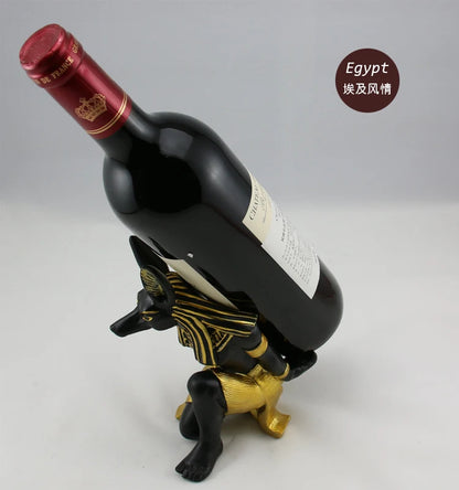 BEST GIFT - TOP COOL Egyptian mythology supplies # home good decorative art - Egypt Anubis wolf GOD Wine Rack art statue