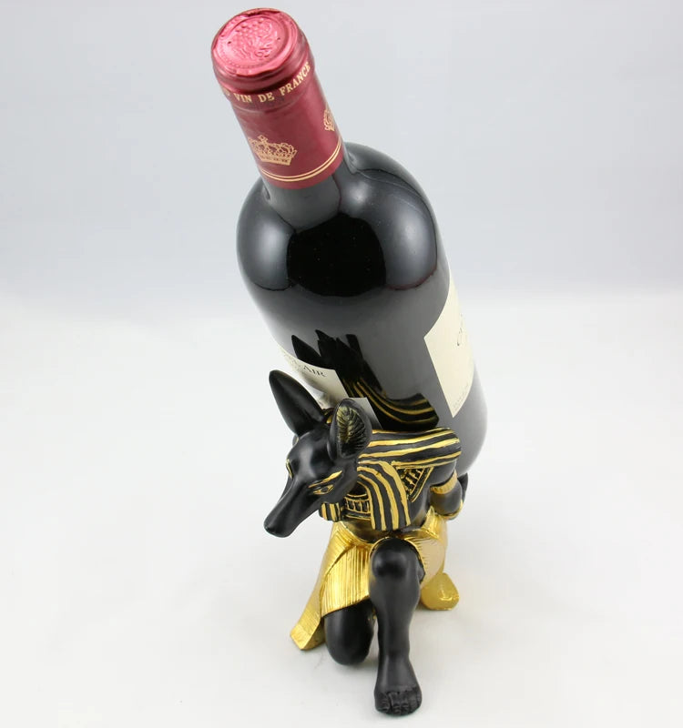 BEST GIFT - TOP COOL Egyptian mythology supplies # home good decorative art - Egypt Anubis wolf GOD Wine Rack art statue