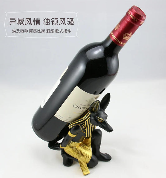 BEST GIFT - TOP COOL Egyptian mythology supplies # home good decorative art - Egypt Anubis wolf GOD Wine Rack art statue