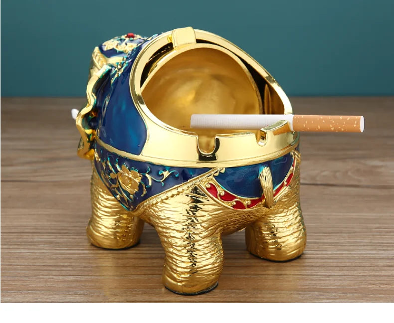 BEST gift Asia Thailand Good luck Wealth Auspicious elephant ashtray mascot HOME office shop Decoration bring wealth fortune