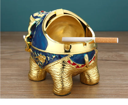BEST gift Asia Thailand Good luck Wealth Auspicious elephant ashtray mascot HOME office shop Decoration bring wealth fortune