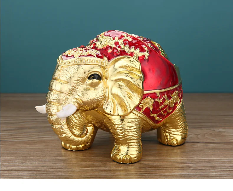 BEST gift Asia Thailand Good luck Wealth Auspicious elephant ashtray mascot HOME office shop Decoration bring wealth fortune