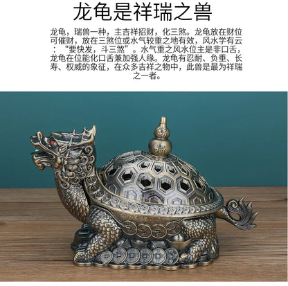 BEST gift Southeast Asia Good luck Dragon turtle ashtray statue mascot HOME office shop BAR CLUB Decoration bring wealth fortune